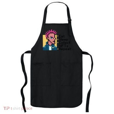 Eat Sleep Collect Nfts Repeat Pixel Apron