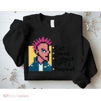 Eat Sleep Collect Nfts Repeat Pixel Sweatshirt thumb 2