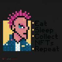 Eat Sleep Collect Nfts Repeat Pixel Pajama Set thumb 2