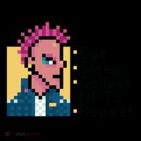 Eat Sleep Collect Nfts Repeat Pixel Women's Hoodie thumb 2