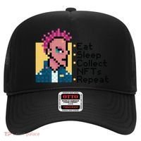 Eat Sleep Collect Nfts Repeat Pixel Hat thumb 0