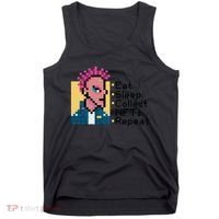 Eat Sleep Collect Nfts Repeat Pixel Tank Top thumb 0