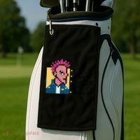 Eat Sleep Collect Nfts Repeat Pixel Golf Towel thumb 2