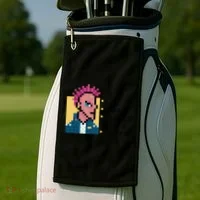 Eat Sleep Collect Nfts Repeat Pixel Golf Towel thumb 2