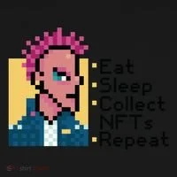 Eat Sleep Collect Nfts Repeat Pixel Women's T-Shirt thumb 6