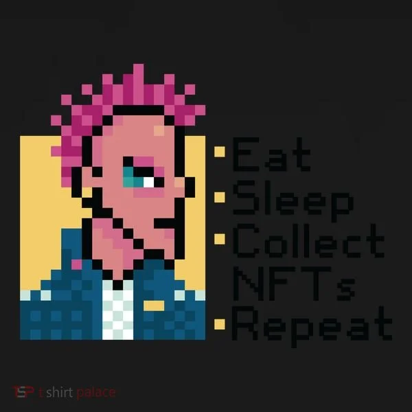 Eat Sleep Collect Nfts Repeat Pixel Women's T-Shirt