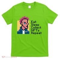 Eat Sleep Collect Nfts Repeat Pixel T-Shirt thumb 0