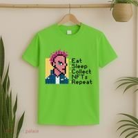 Eat Sleep Collect Nfts Repeat Pixel T-Shirt thumb 2