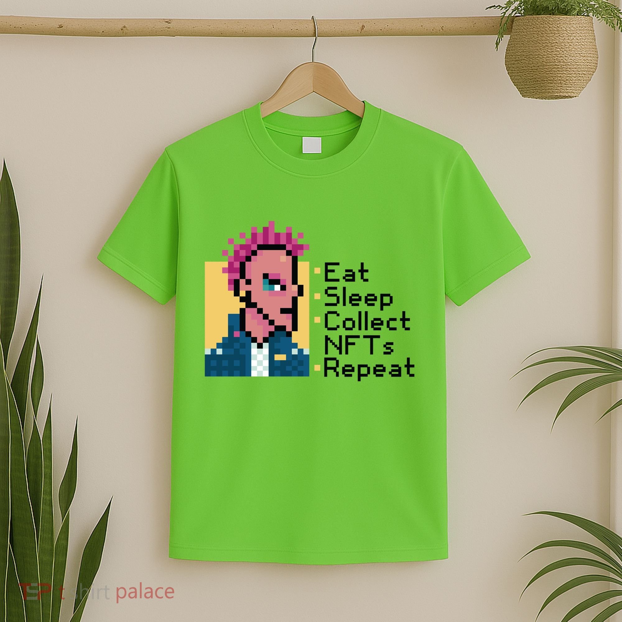 Eat Sleep Collect Nfts Repeat Pixel T-Shirt