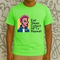 Eat Sleep Collect Nfts Repeat Pixel T-Shirt thumb 3