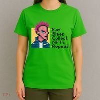 Eat Sleep Collect Nfts Repeat Pixel T-Shirt thumb 4