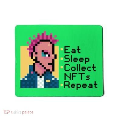 Eat Sleep Collect Nfts Repeat Pixel Mousepad