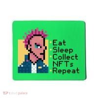 Eat Sleep Collect Nfts Repeat Pixel Mousepad thumb 0