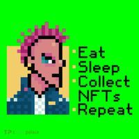Eat Sleep Collect Nfts Repeat Pixel Kids T-Shirt thumb 4
