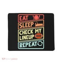 Eat Sleep Check My Lineup Repeat Retro Fantasy Football Mousepad thumb 0