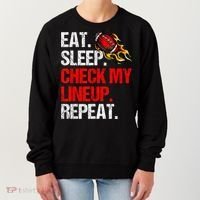 Eat Sleep Check My Lineup Repeat Fantasy Football Women's Sweatshirt thumb 0