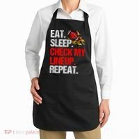 Eat Sleep Check My Lineup Repeat Fantasy Football Apron thumb 2