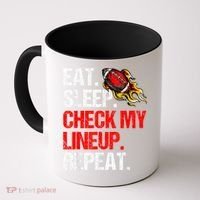 Eat Sleep Check My Lineup Repeat Fantasy Football Coffee Mug thumb 0