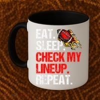 Eat Sleep Check My Lineup Repeat Fantasy Football Coffee Mug thumb 2
