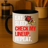 Eat Sleep Check My Lineup Repeat Fantasy Football Coffee Mug thumb 4