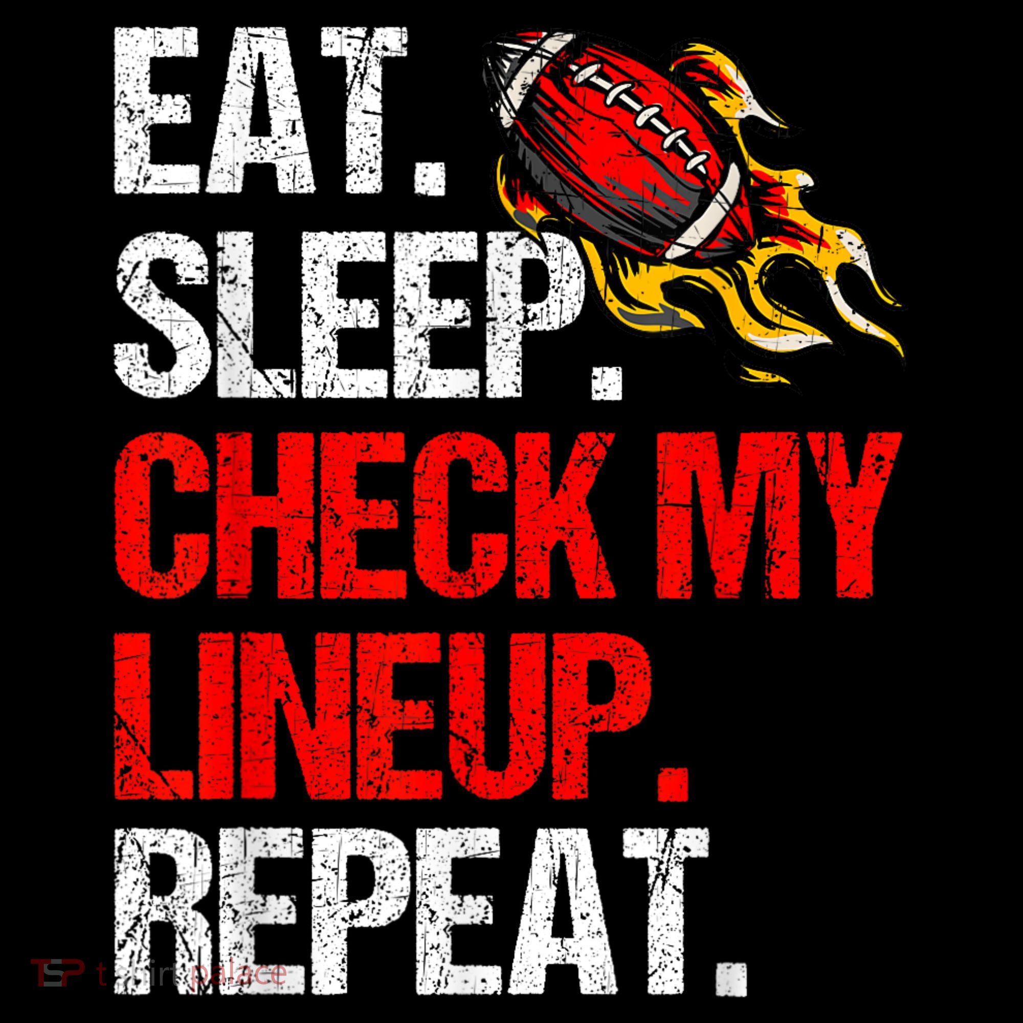 Eat Sleep Check My Lineup Repeat Fantasy Football Coffee Mug