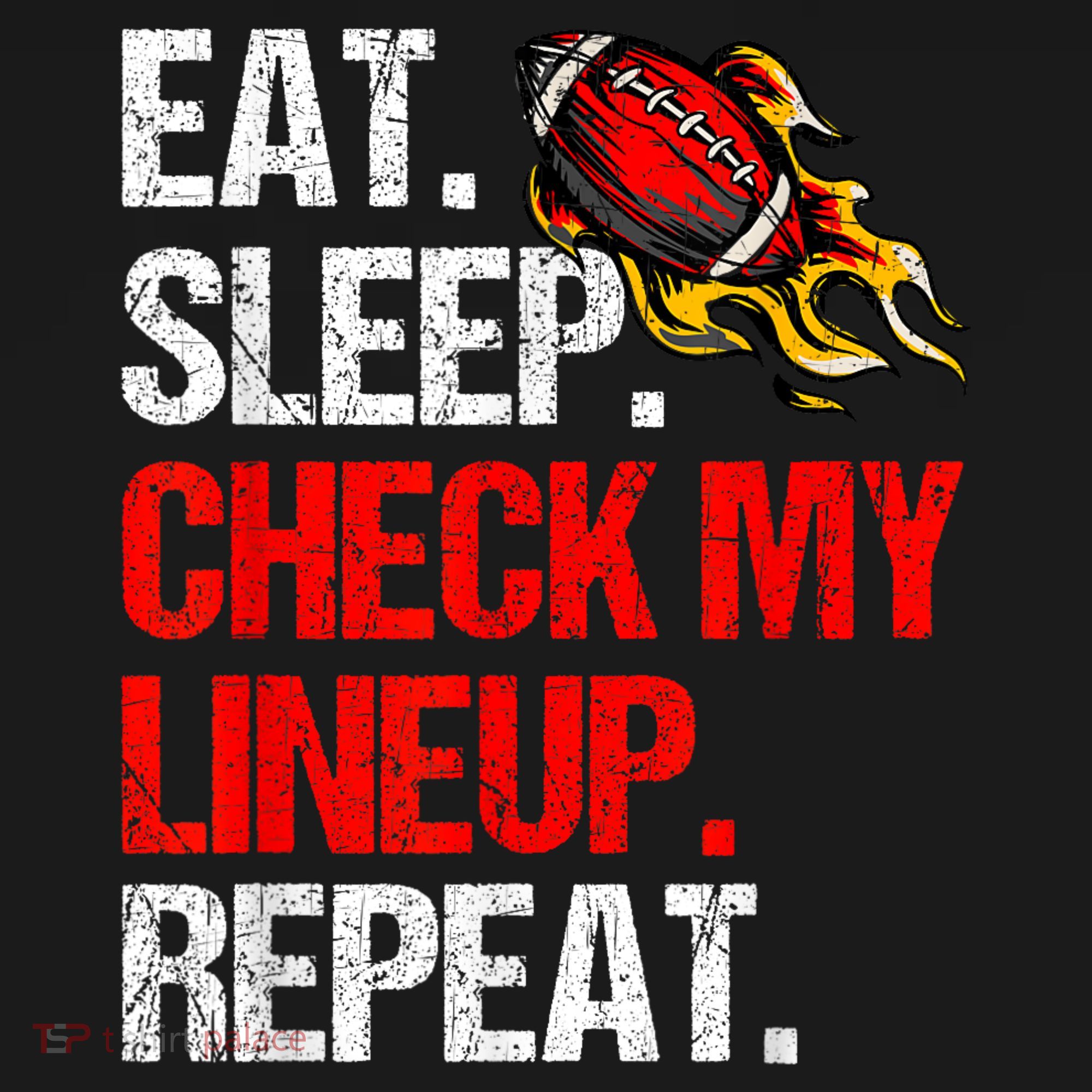 Eat Sleep Check My Lineup Repeat Fantasy Football Women's Hoodie