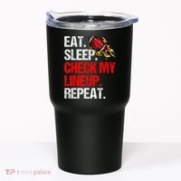 Eat Sleep Check My Lineup Repeat Fantasy Football Tumbler thumb 0