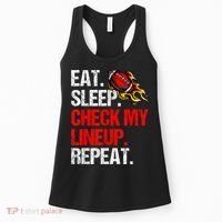 Eat Sleep Check My Lineup Repeat Fantasy Football Women's Tank Top thumb 0