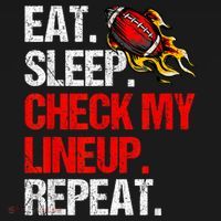 Eat Sleep Check My Lineup Repeat Fantasy Football Baby Bodysuit thumb 2