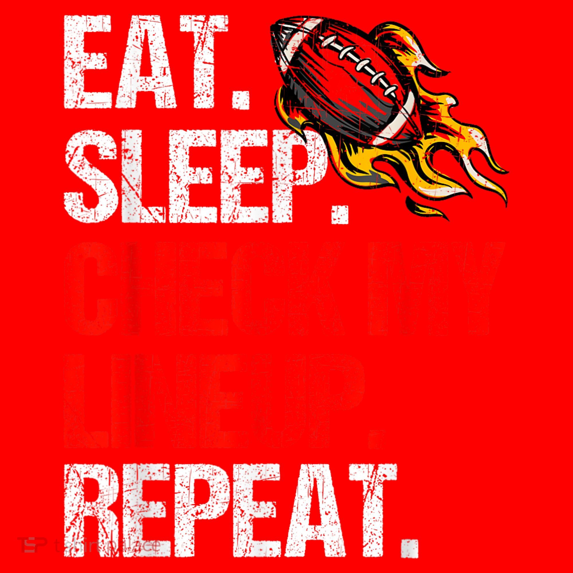 Eat Sleep Check My Lineup Repeat Fantasy Football Santa Hat