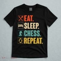 Eat Sleep Chess Repeat Funny Retro Vintage Chess Gift T-Shirt thumb 5