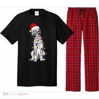 English Setter Dog Christmas Wearing Hat Santa Lights Pajama Set thumb 0