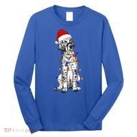 English Setter Dog Christmas Wearing Hat Santa Lights Long Sleeve Shirt thumb 0