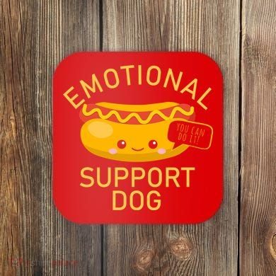 Emotional Support Dog Coaster