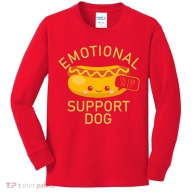 Emotional Support Dog Kids Long Sleeve Shirt