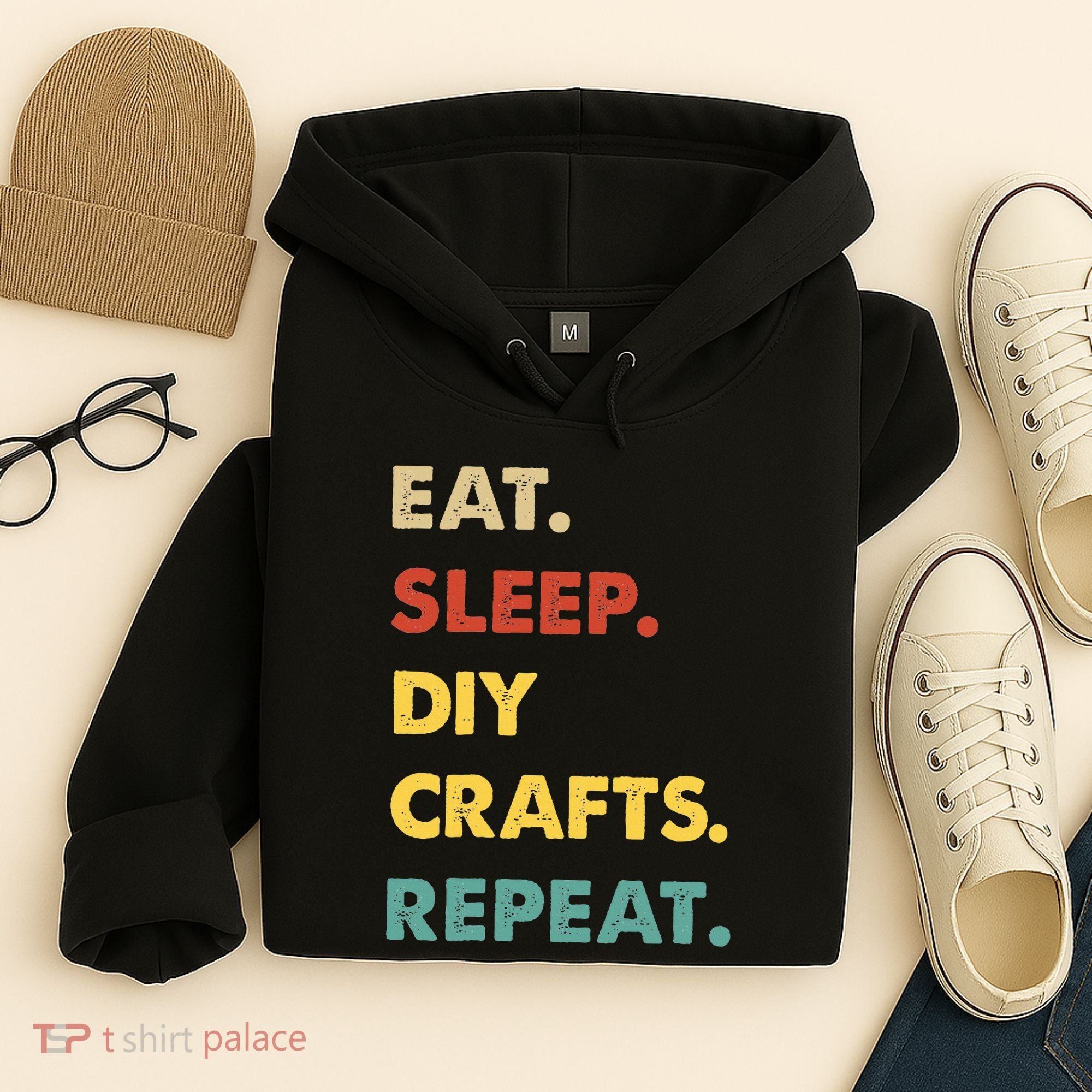 Eat Sleep Diycrafts Repeat Funny Diycrafts Lover Hoodie