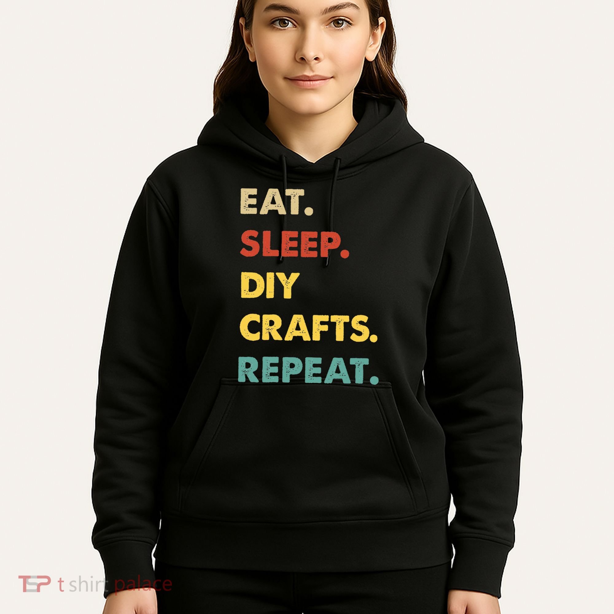 Eat Sleep Diycrafts Repeat Funny Diycrafts Lover Hoodie