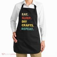 Eat Sleep Diycrafts Repeat Funny Diycrafts Lover Apron thumb 2