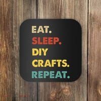 Eat Sleep Diycrafts Repeat Funny Diycrafts Lover Coaster thumb 0