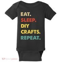 Eat Sleep Diycrafts Repeat Funny Diycrafts Lover Baby Bodysuit thumb 0