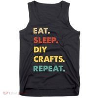 Eat Sleep Diycrafts Repeat Funny Diycrafts Lover Tank Top thumb 0