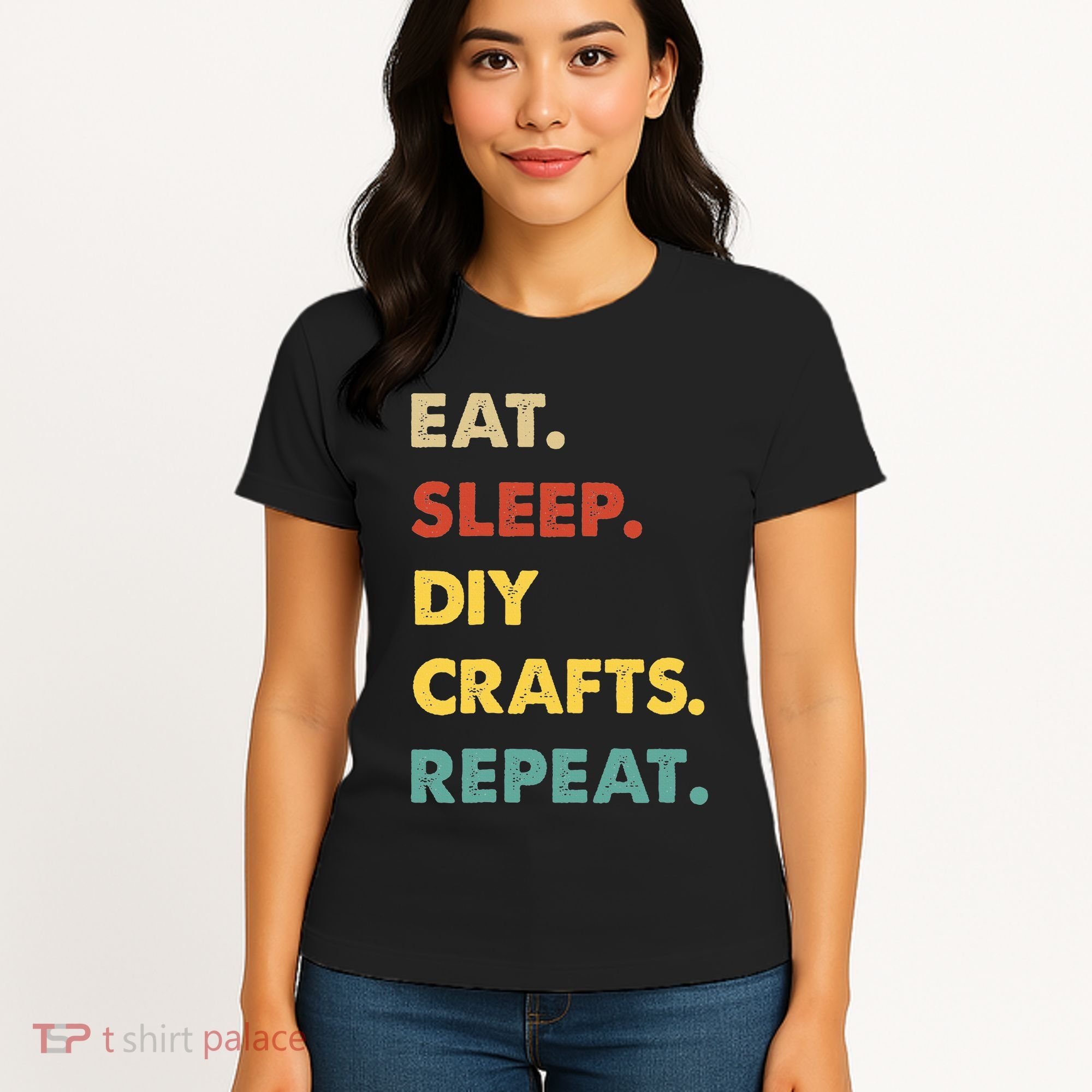 Eat Sleep Diycrafts Repeat Funny Diycrafts Lover Women's T-Shirt