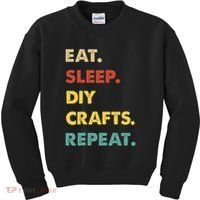 Eat Sleep Diycrafts Repeat Funny Diycrafts Lover Kids Sweatshirt thumb 0