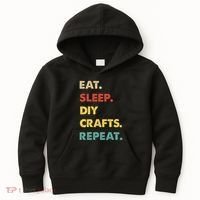 Eat Sleep Diycrafts Repeat Funny Diycrafts Lover Kids Hoodie thumb 0