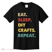 Eat Sleep Diycrafts Repeat Funny Diycrafts Lover Kids T-Shirt thumb 0