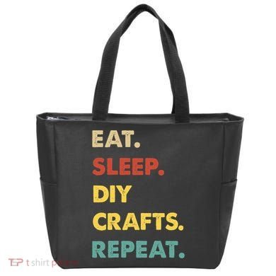 Eat Sleep Diycrafts Repeat Funny Diycrafts Lover Tote Bag