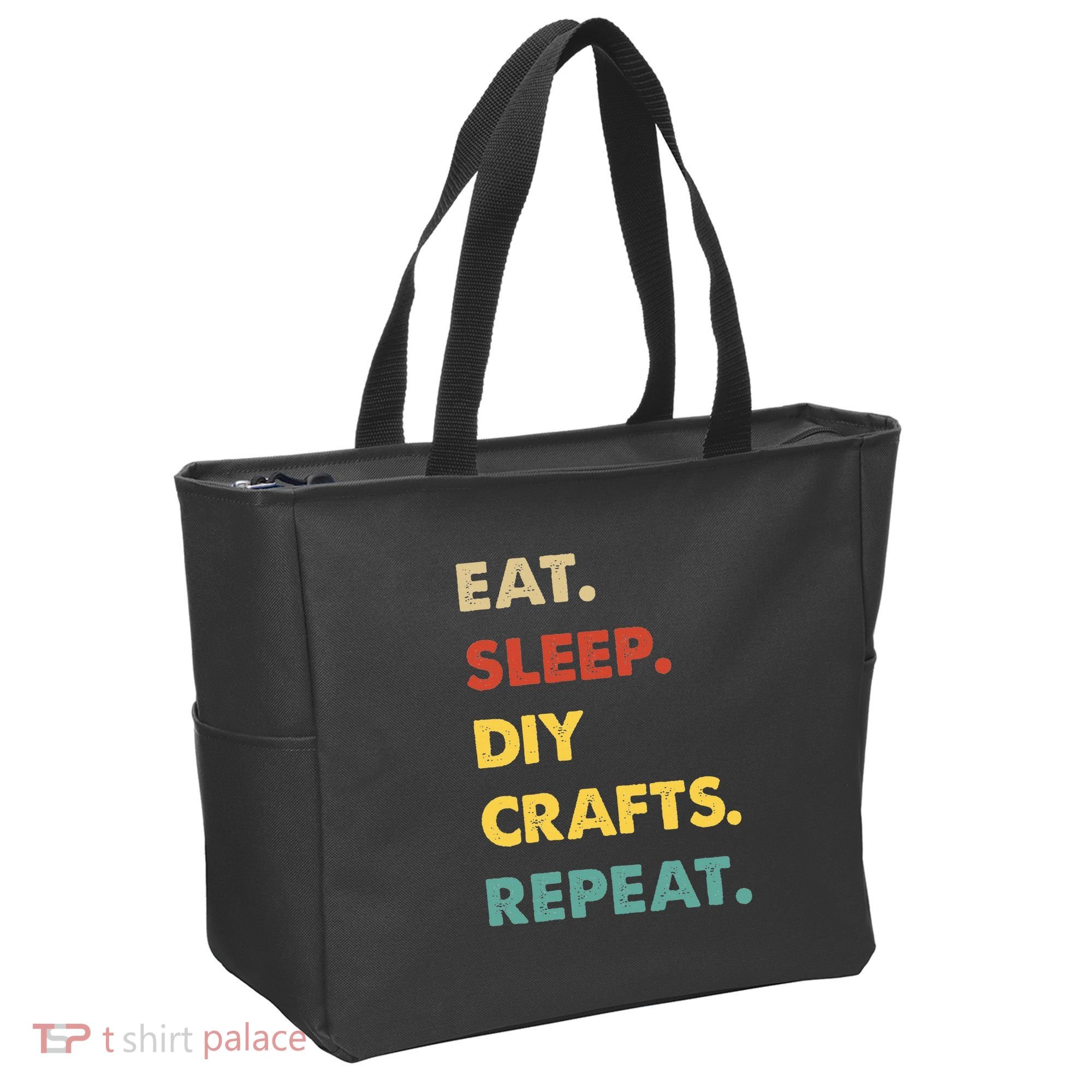 Eat Sleep Diycrafts Repeat Funny Diycrafts Lover Tote Bag