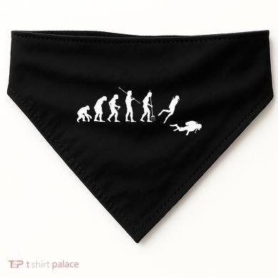 Evolution Scuba Diving Ocean Sea Diving Lover Scuba Diving Meaningful Gift USA-Made Doggie Bandana