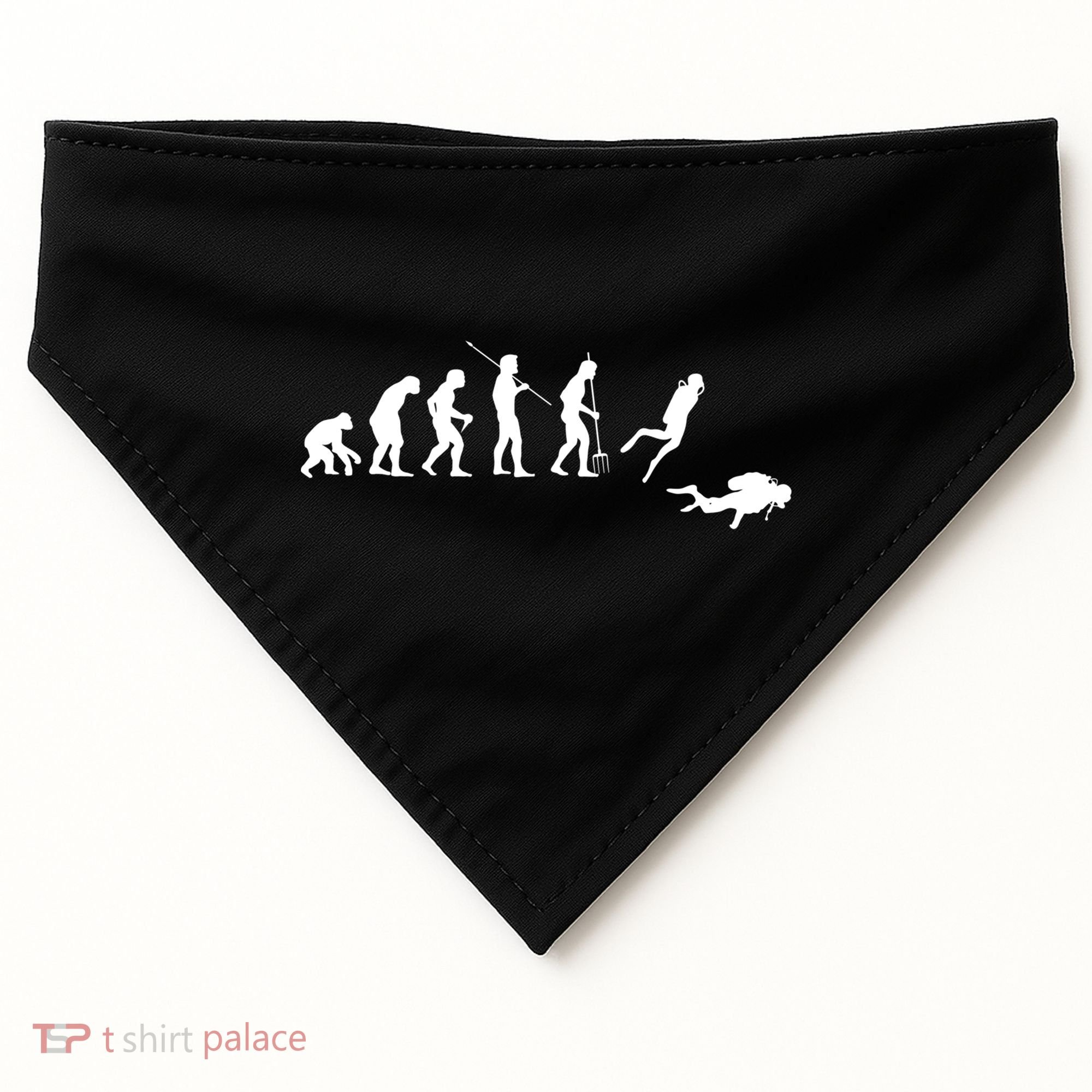 Evolution Scuba Diving Ocean Sea Diving Lover Scuba Diving Meaningful Gift USA-Made Doggie Bandana