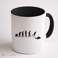 Evolution Scuba Diving Ocean Sea Diving Lover Scuba Diving Meaningful Gift Coffee Mug thumb 1